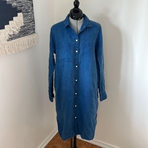 Everlane linen long sleeve dress